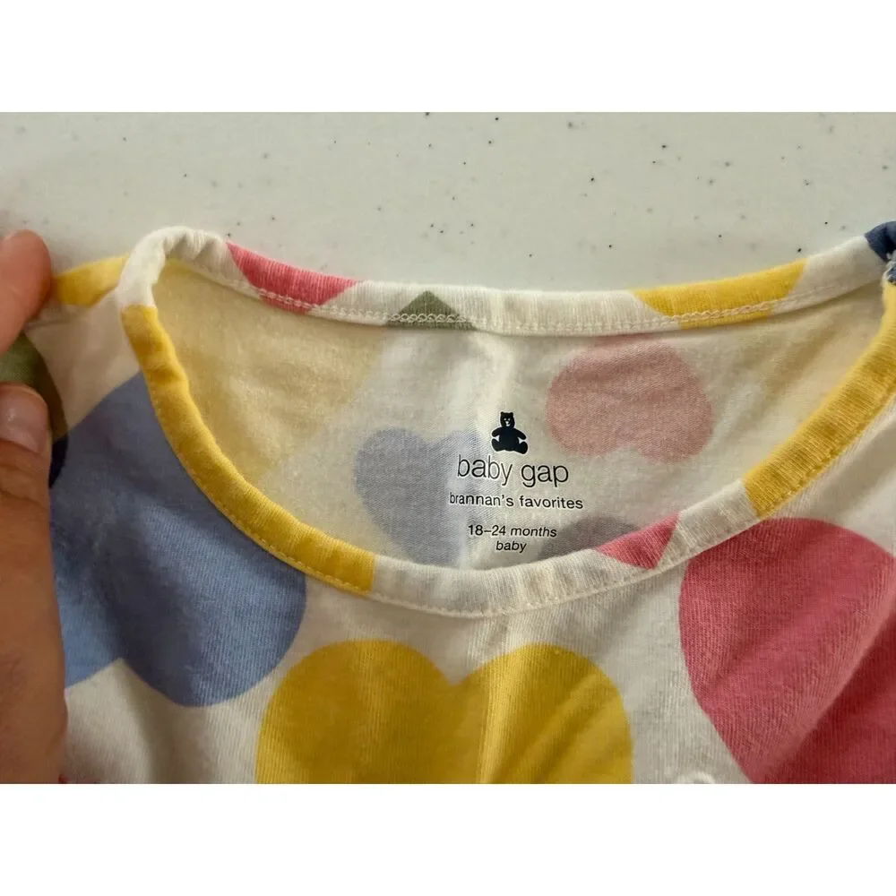Baby Gap Girls Dress Lot of 3 Heart/Floral Dresses size 18-24 months